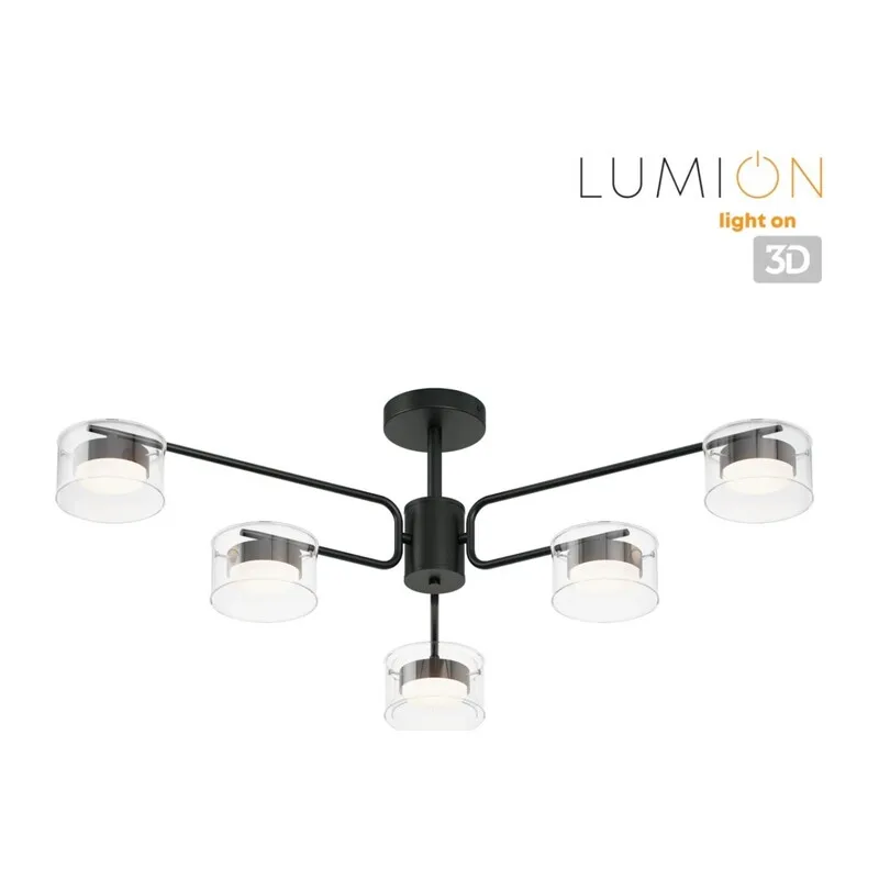 8349/6C COMFI LN26 232 черный/прозрачный, металл/стекло Светильник потолочный LED GX53 6*7W 220V NATALINA 3