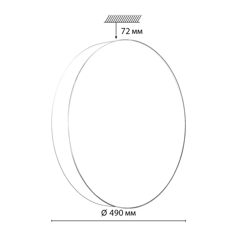 7779/ELN BASICA SN 138 Светильник пластик/белый LED 76Вт 3000/4000/6000К D490 IP43 CCT OPTIMA 6