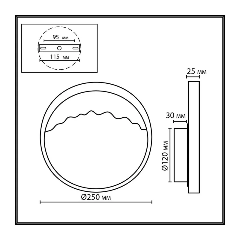4359/9WL ECODESIGN ODL26 169 Настенный светильник белый/мрамор/металл IP20 LED 9W 262Лм 3000K 220-240V VALLEY 5