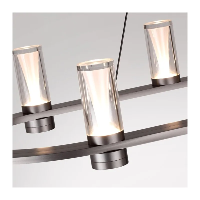 7143/65L HIGHTECH ODL26 513 Подвесной светильник темный никель/акрилл/металл IP20 LED 69W 3830Лм 3000K 180° 220V DEFANCE 2