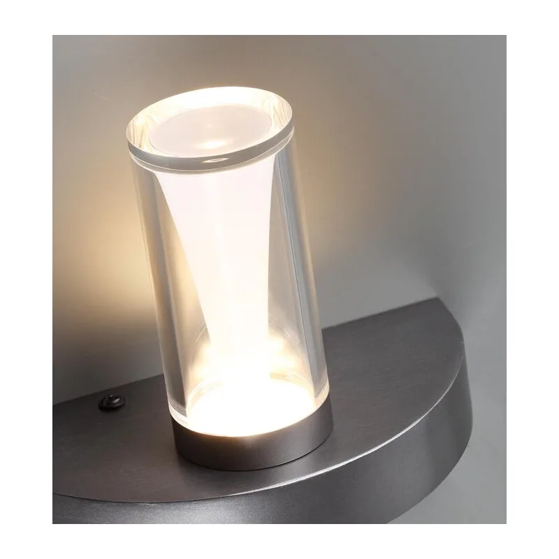 7143/5WL HIGHTECH ODL26 513 Настенный светильник темный никель/акрилл/металл IP20 LED 5W 402Лм 3000K 180° 220V DEFANCE 3