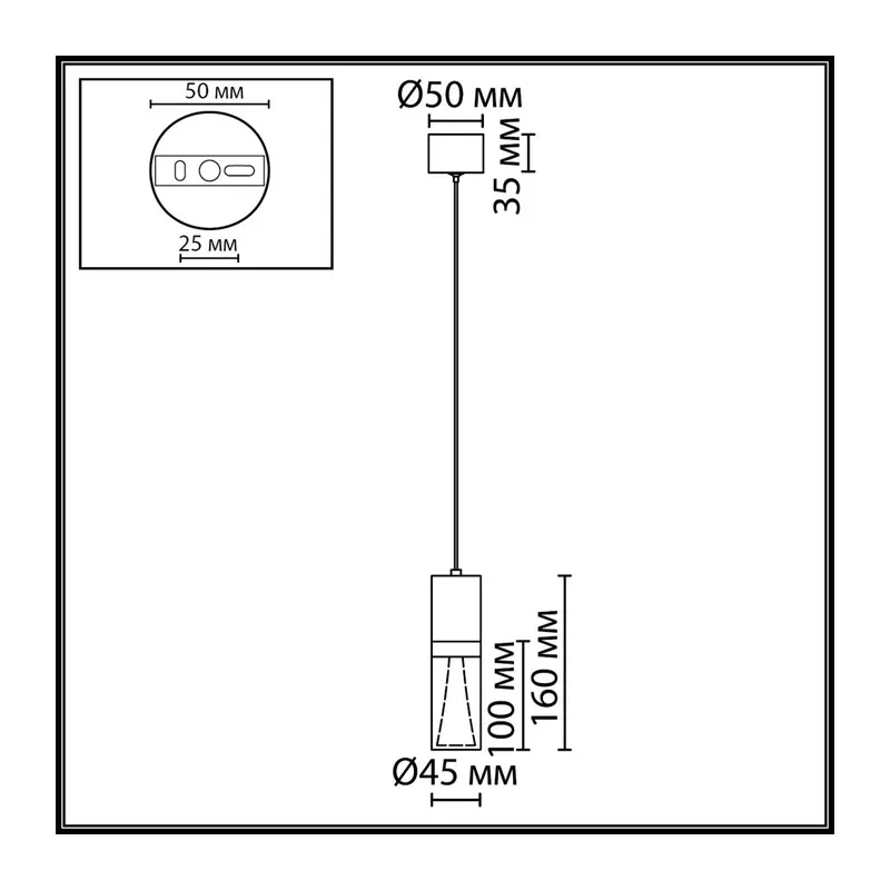 7144/4L HIGHTECH ODL26 515 Подвесной светильник античная бронза/акрилл/металл IP20 LED 4W 280Лм 3000K 180° 220V DEFANCE 5