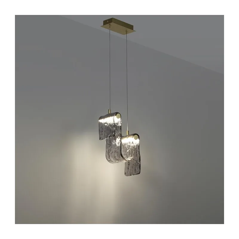 5106/11L L-VISION ODL26 549 брашинг/дымчатый металл/стекло Подвес LED x 11W 4000K FLOW 2