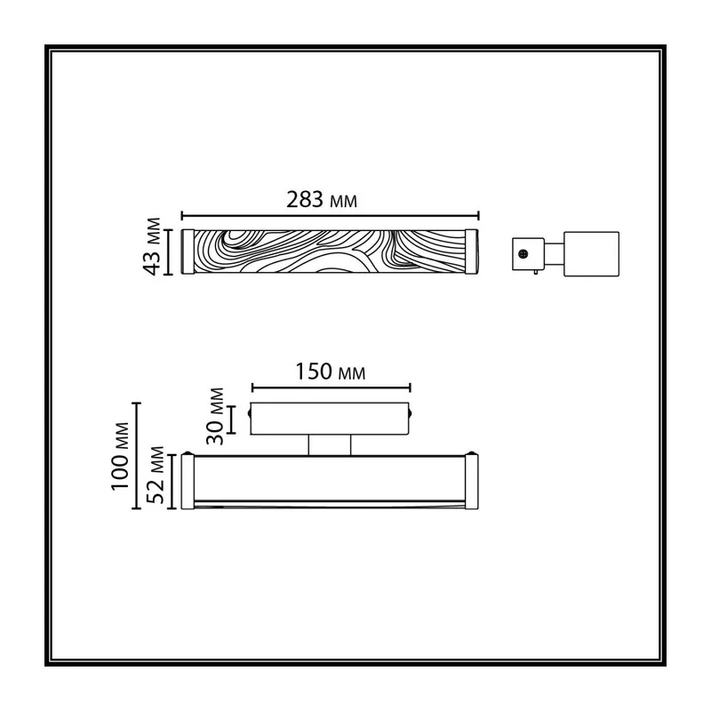 5450/10WL L-VISION ODL_EX26 015 молочный./античная бронза/металл/керамика/акрил Настенный светильник LED 10W 2000К/3000K/4000K RIVIERA 2