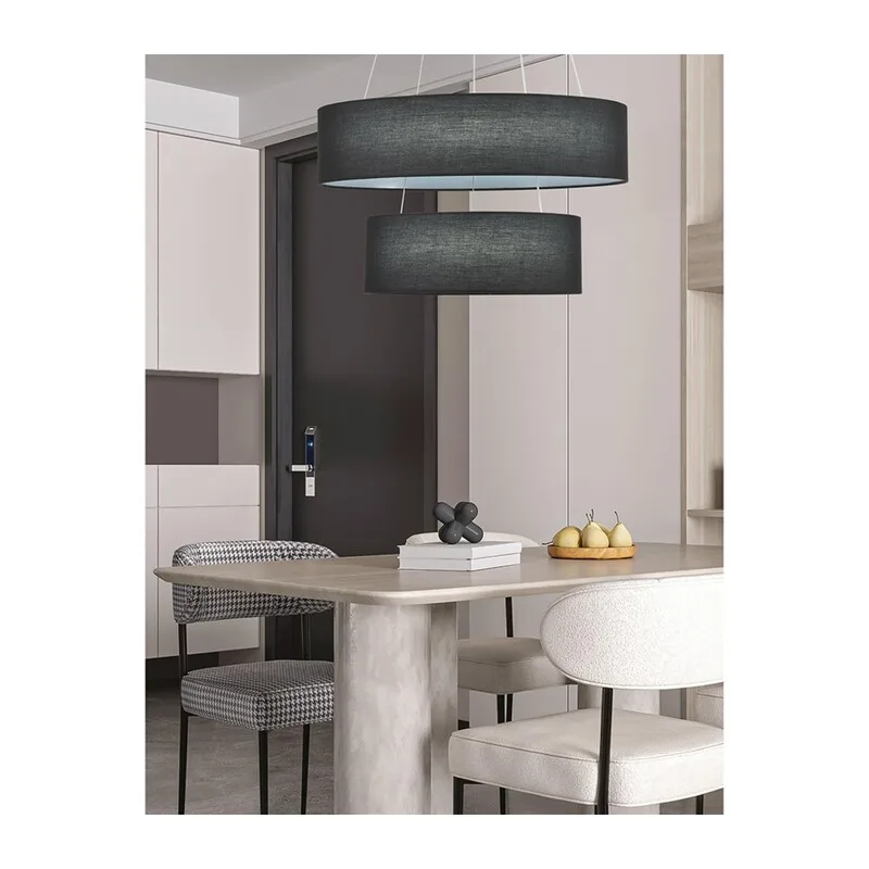 8371/40L LEDIO LN26 258 черный, металл/текстиль/силикон Люстра подвесная LED 40W 3000/4000/6000K 220V KAVA 5
