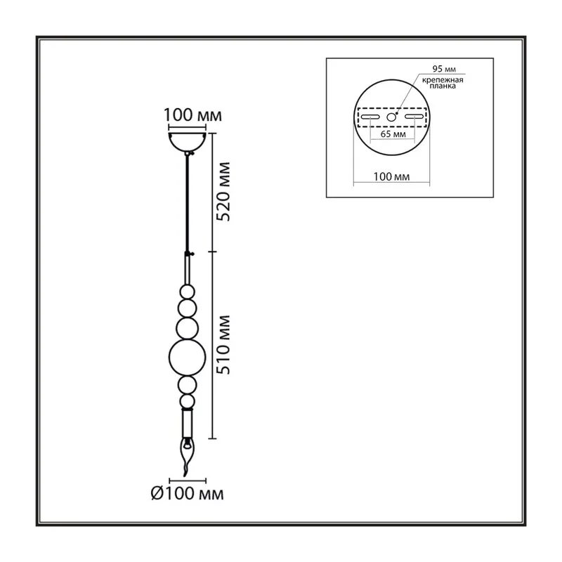 8106/1 MODERNI LN26 000 черный/золото, металл Подвес E14 40W 220V NANA 3