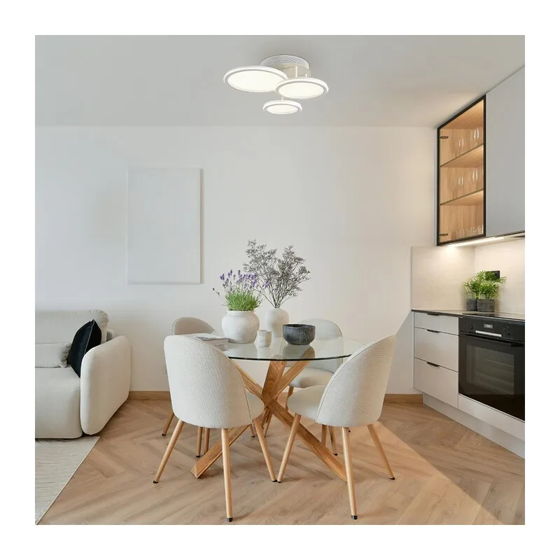 8380/60CL LEDIO LN26 000 белый,металл/акрил Умная люстра потолочная с ПДУ и голосовым управлением LED 60W 3000-6500К 220V ALIS SMART 5