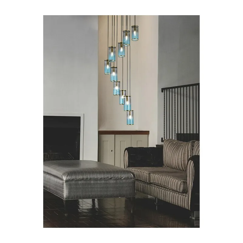 8401/10 MODERNI LN26 000 черный/античная бронза/серо-синий, металл/стекло Люстра E14 10*40W 220V MURANO 3