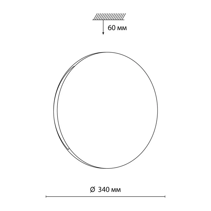 7600/CLN TAN SN Светильник пластик/белый/хром LED 36Вт без ДУ 4000К D340 IP43 RINGO 5