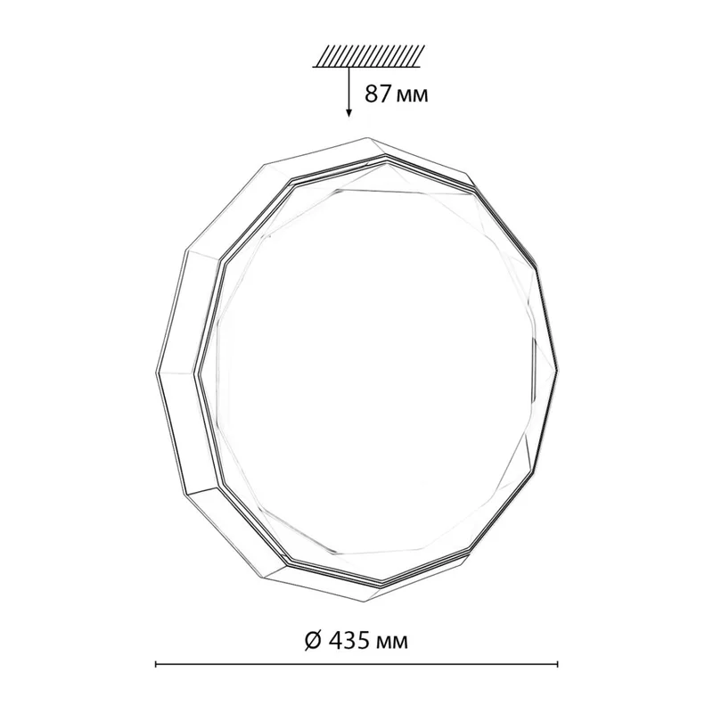 7671/DLN COLOR SN 000 Светильник пластик/белый/хром LED 48Вт 3000/4000/6000К D435 IP43 CCT VAXIN 2