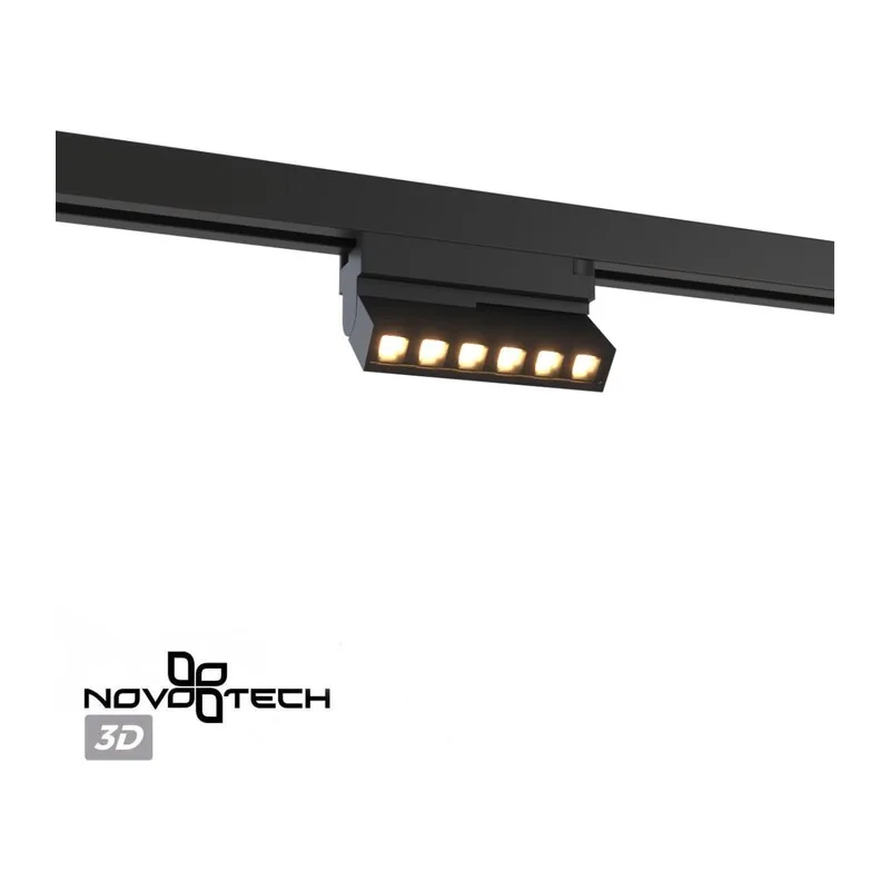 359735 PORT NT25 240 черный Светильник однофазный двухжильный трековый с переключ. цв. температуры IP20 LED 6W 180-265V 2700К/3200К/4000К EOS 7