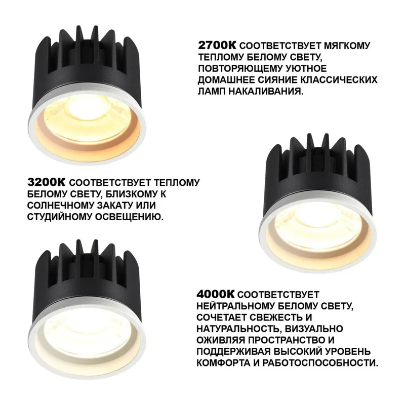 359821 DIOD NT25 492 белый Модуль светодиодный с переключ. цв. температуры и мощности IP20 LED 6/8/10W 180-265V 2700К\3200К\4000К MOD 2
