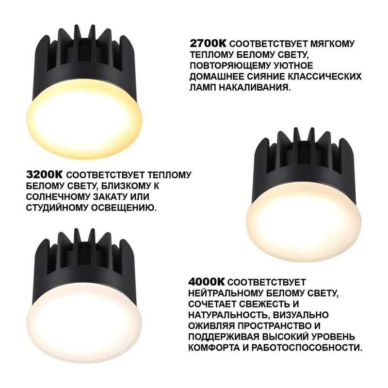 359825 DIOD NT25 497 белый Модуль светодиодный с переключ. цв. температуры и мощности IP20 LED 6/8/10W 180-265V 2700К\3200К\4000К MOD 2
