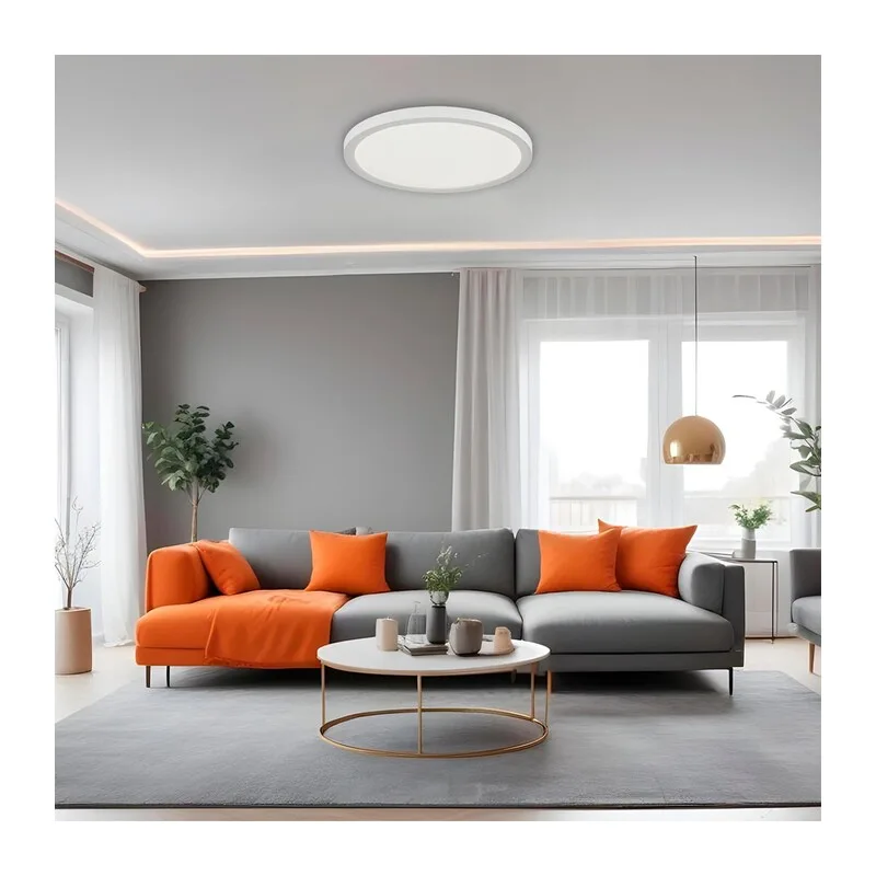 7790/24L MITRA LED SN 000 Светильник пластик/белый LED 24Вт 3000/4000/6500К D300 IP44 CCT/датчик движения NEBULA WHITE 5