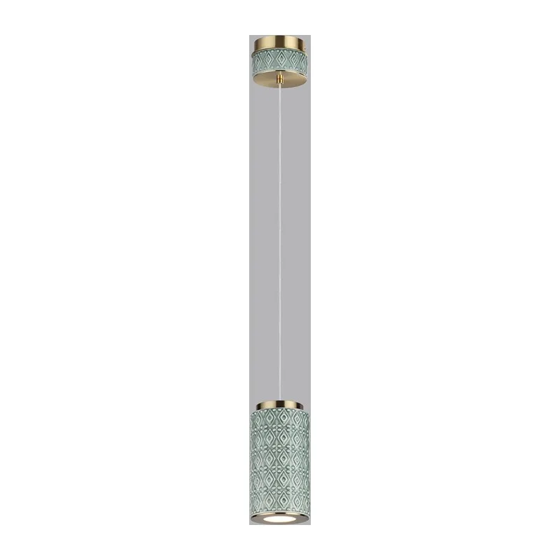 5452/5L L-VISION ODL_EX26 011 светлая бронза/зеленый/металл/керамика/акрил Подвес LED 5W 3000K LULU 3