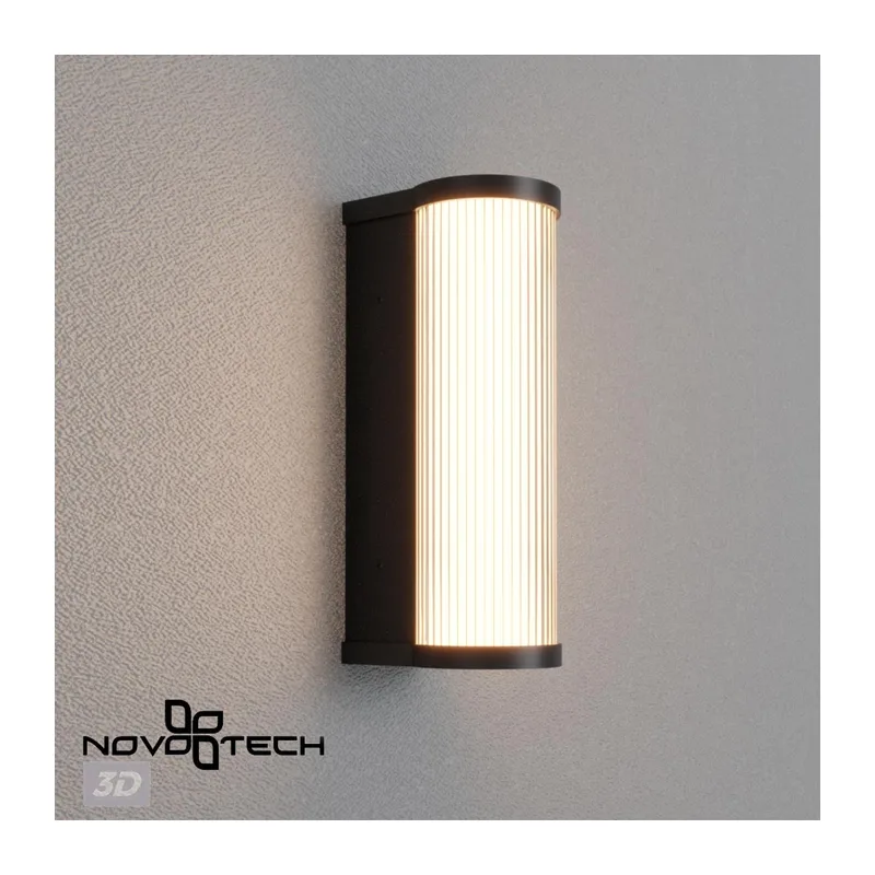 359984 STREET NT26 000 черный Светильник фасадный IP65 LED 12W 220-240V 3000K FLUO 3