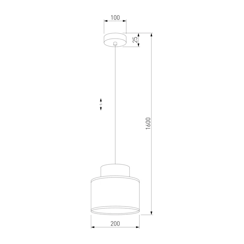 Подвесной светильник с тканевым рассеивателем 10078 Duo TK Lighting 6