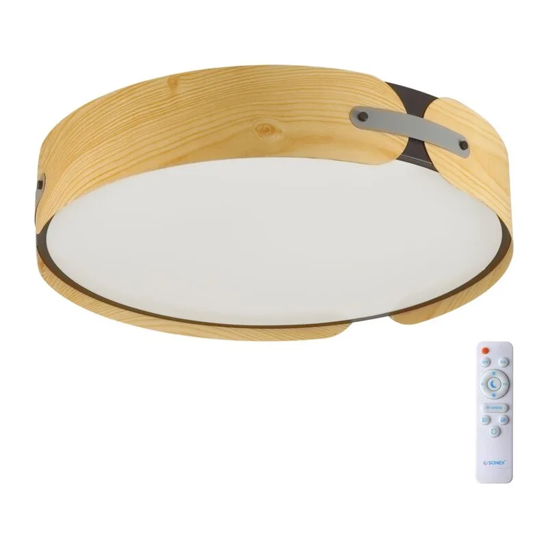 7721/120L AVRA LED SN 597 Светильник металл/пластик/белый/черный/дерево LED 120Вт 3000-6000K D700 IP20 пульт ДУ CORAGGIO