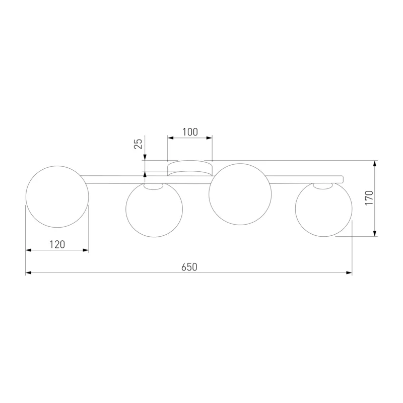 Потолочный светильник со стеклянными плафонами 10270 Estera Wood TK Lighting 4