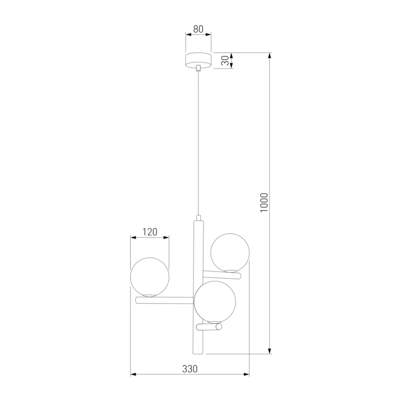 Подвесной светильник со стеклянными плафонами 10271 Estera Wood TK Lighting 4