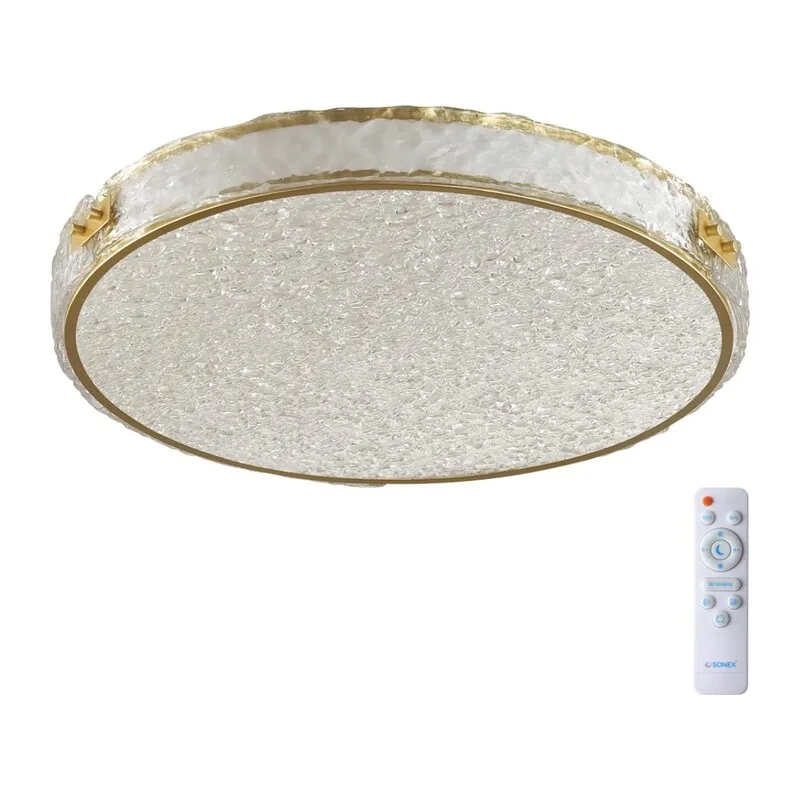 7722/120L PIKO LED SN 564 Светильник металл/пластик/стекло/белый/золотой LED 120Вт 3000-6000K D720 IP20 пульт ДУ FELICE