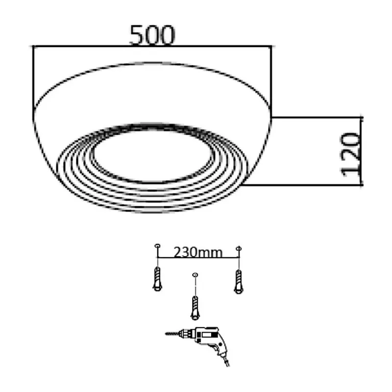 7716/54L AVRA LED SN 590 Светильник металл/акрил/белый/черный LED 54Вт 3000-6500К D500 IP20 пульт ДУ CRONUS 6
