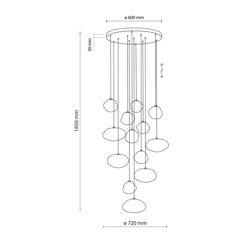 Подвесной светильник со стеклянными плафонами 11794 TK Lighting 5