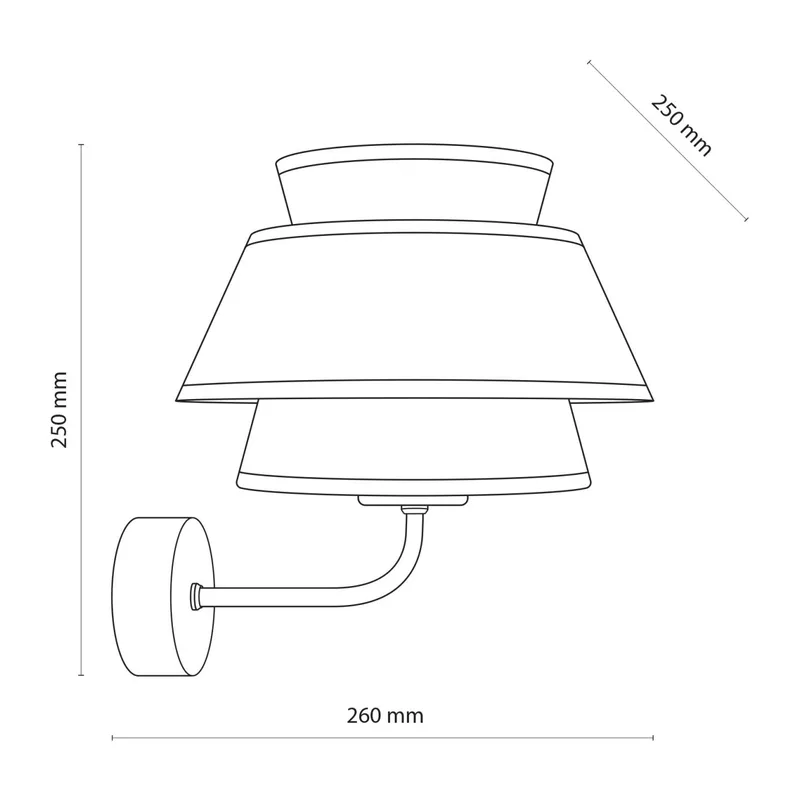 Настенный светильник с плафоном из натурального дерева и ткани 11803 TK Lighting 4