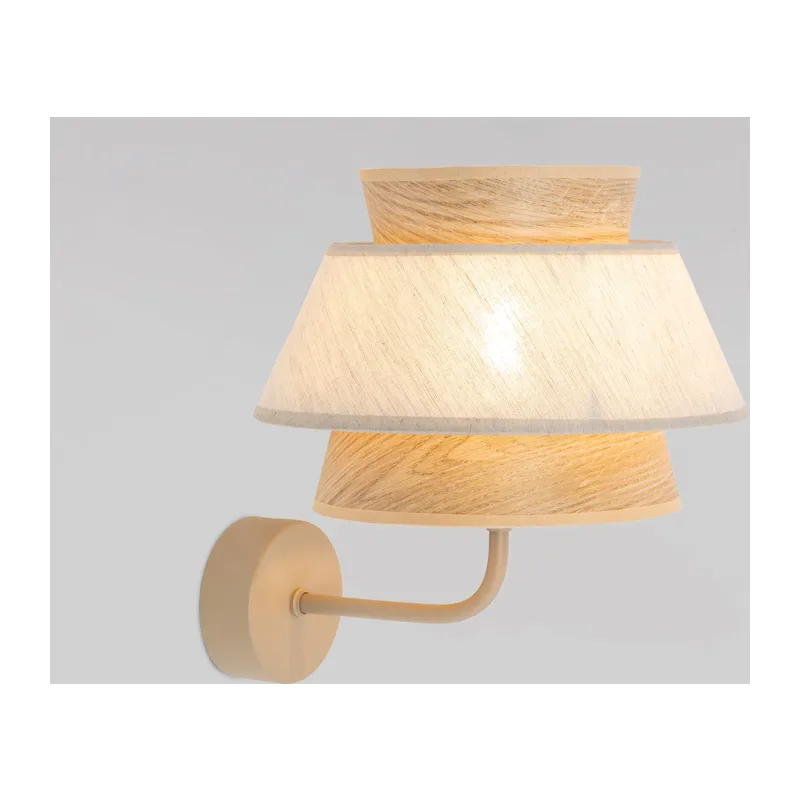 Настенный светильник с плафоном из натурального дерева и ткани 11803 TK Lighting