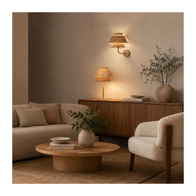 Настенный светильник с плафоном из натурального дерева и ткани 11804 TK Lighting 3