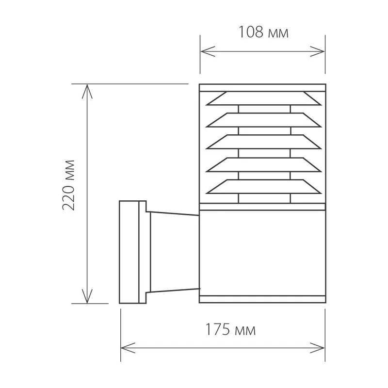 Настенный уличный светильник 1408 Techno черный IP54 1408 Techno черный Elektrostandard 4