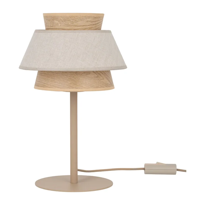 Настольная лампа с плафоном из натурального дерева и ткани 16222 TK Lighting 3