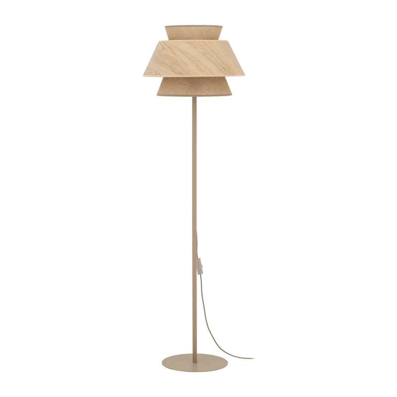 Напольный светильник с абажуром из натурального дерева и ткани 16225 TK Lighting 3