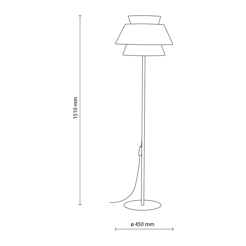 Напольный светильник с абажуром из натурального дерева и ткани 16225 TK Lighting 6