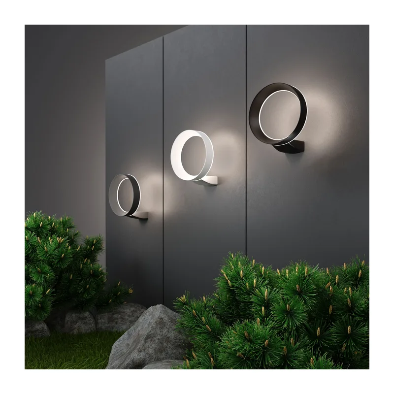 Уличный настенный светодиодный светильник Ring IP54 1710 TECHNO LED черный Elektrostandard 6