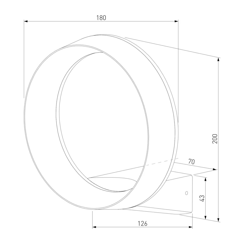 Уличный настенный светодиодный светильник Ring IP54 1710 TECHNO LED черный Elektrostandard 7