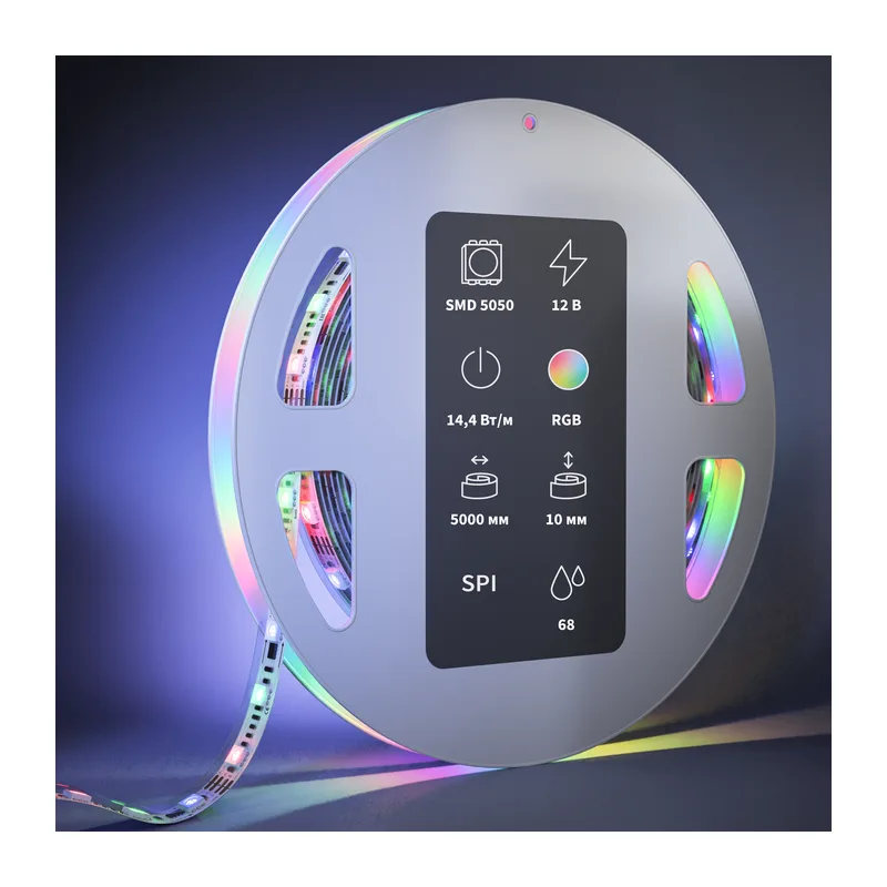 Светодиодная лента 12В 5050 14,4Вт/м 5м IP 68 Адресная (SPI) Цветная (RGB) 201245 Maytoni 2