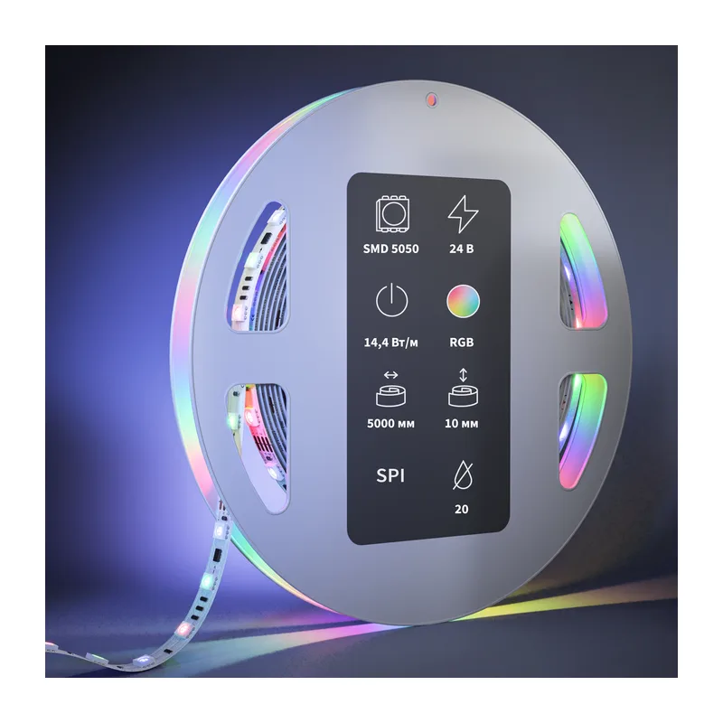 Светодиодная лента 24В 5050 14,4Вт/м 5м IP 20 Адресная (SPI) Цветная (RGB) 201246 Maytoni 2
