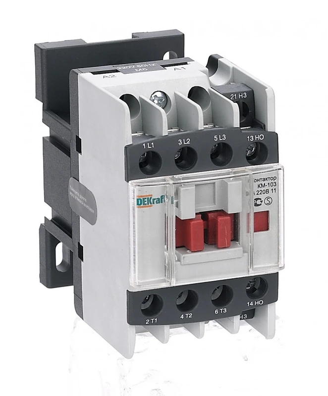 Контактор 9А 24В АС3 1НО+1НЗ КМ-103 Dekraft 2