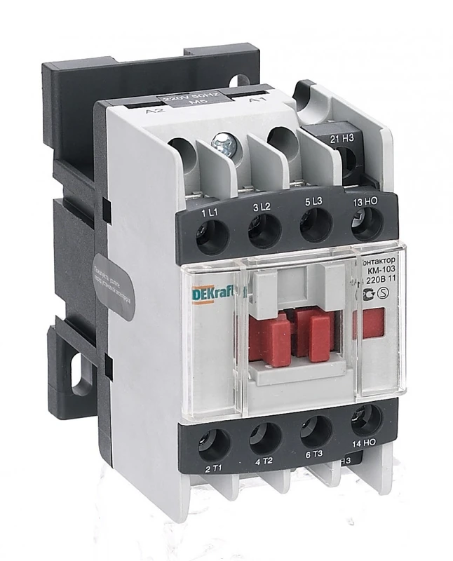 Контактор 12А 380В АС3 1НО+1НЗ КМ-103 Dekraft 2