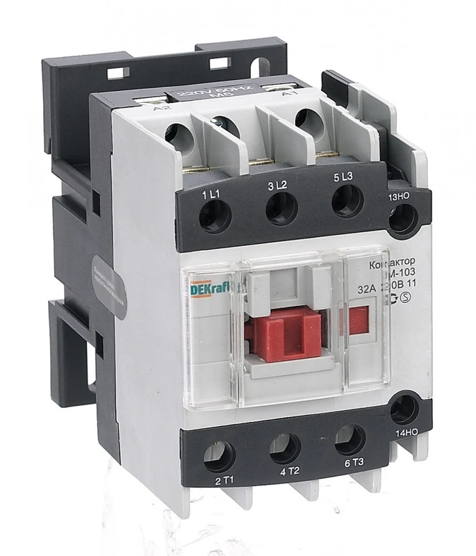 Контактор 32А 380В АС3 1НО+1НЗ КМ-103 Dekraft 2