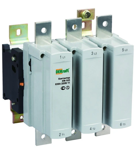 Контактор 500А 220В АС3 1НО+1НЗ КМ-103 Dekraft 2