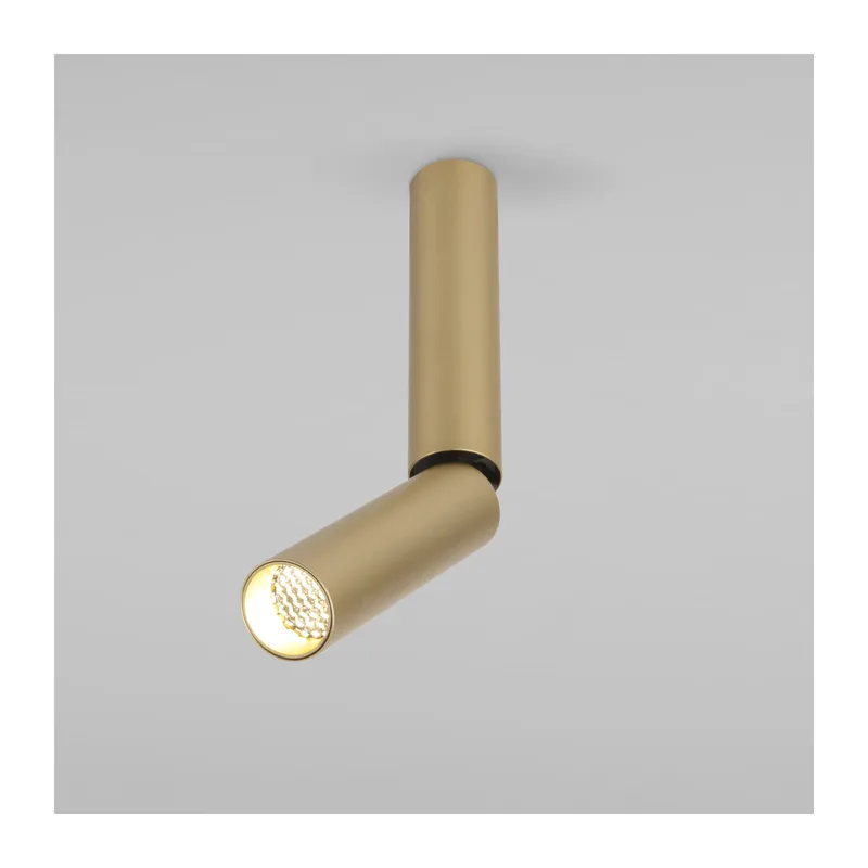 Накладной поворотный светодиодный светильник с антибликовой решеткой Pika 25029/LED 6W 4200K латунь Elektrostandard