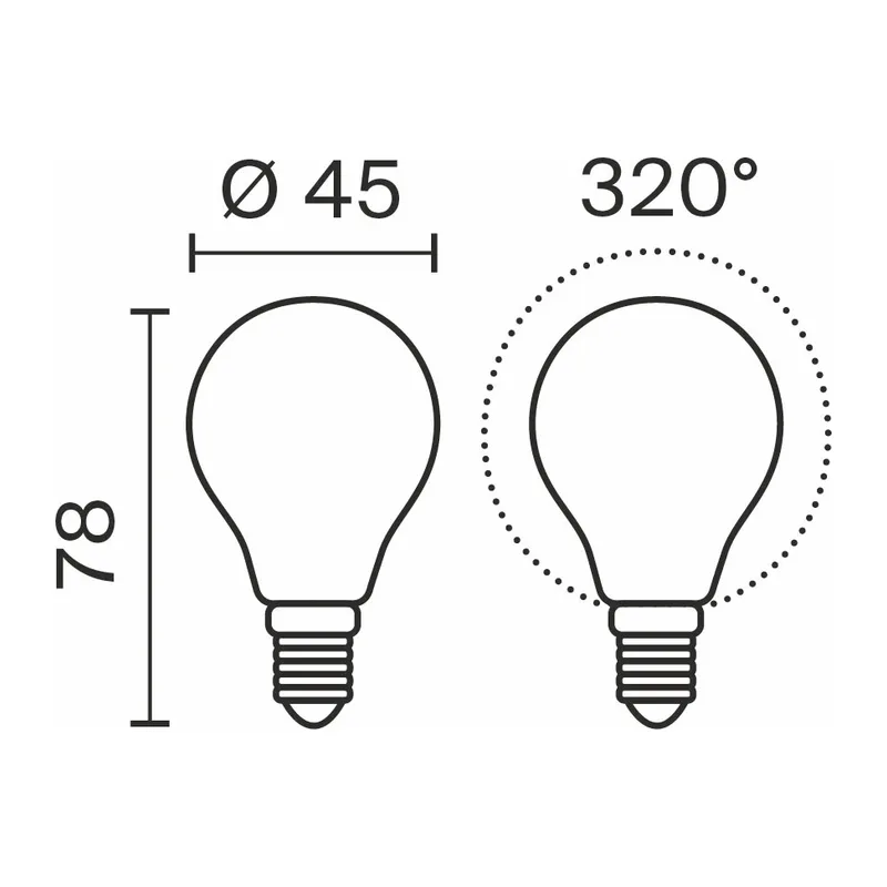 Светодиодная лампа Ультра Филамент Шар 7Вт 3000K E14 диммируемая (3179) Voltega 2