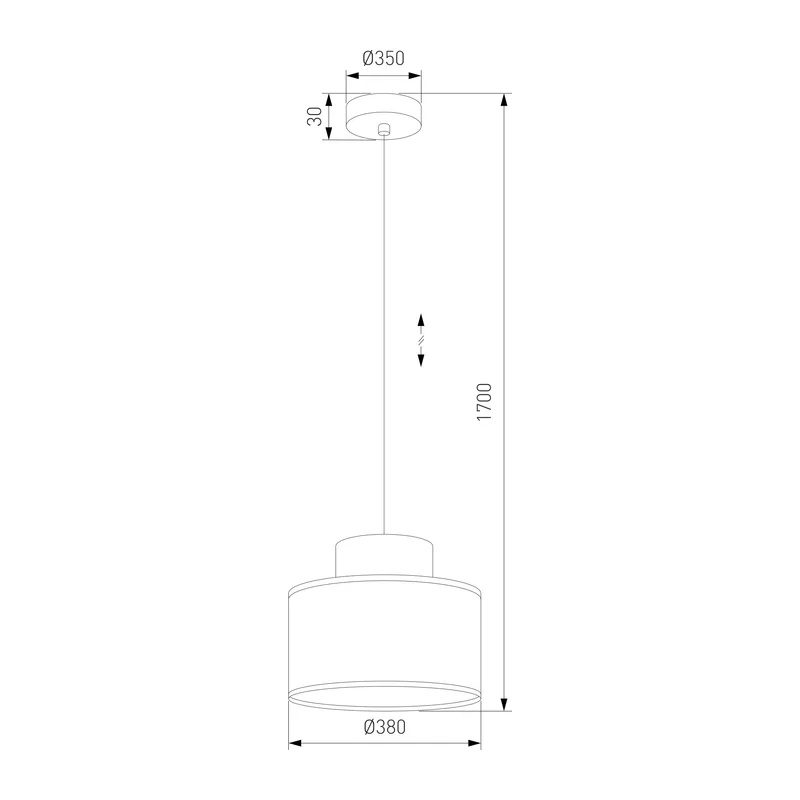 Подвесной светильник с тканевым рассеивателем 3227 Duo TK Lighting 4