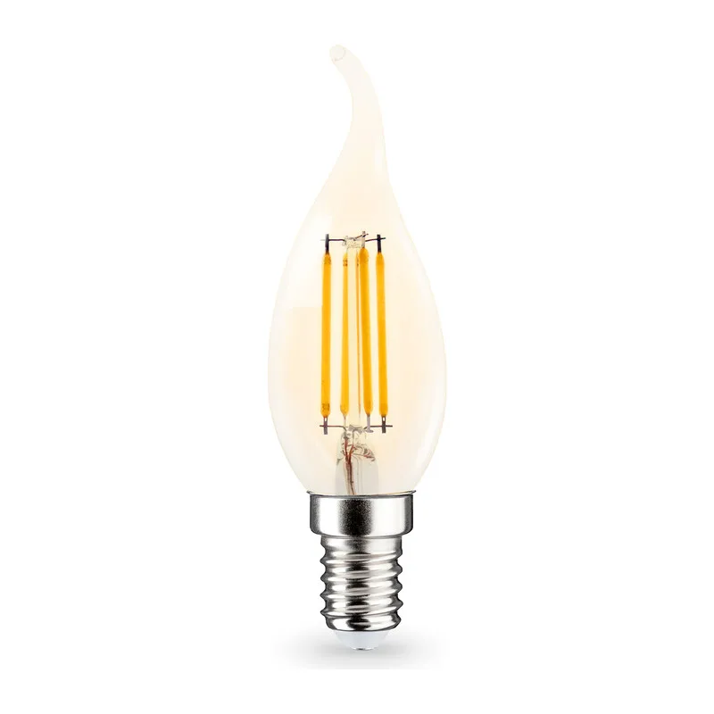 Светодиоднапя лампа филамент свеча на ветру CF35 E14 15Вт 2700K 270° 351523 Filament LED CF35 15W E14 2700K 220-240V Ambrella Light 4