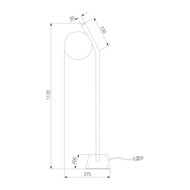 Светильник садово-парковый Sfera F 35158/F черный Elektrostandard 5