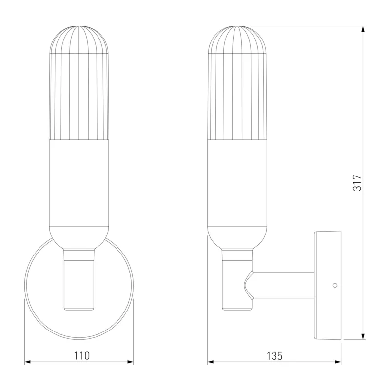 Уличный настенный светильник ISIDA 35165/U серый Elektrostandard 4