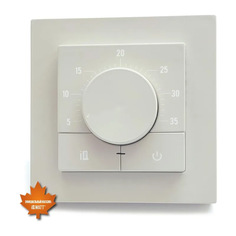 Электронный терморегулятор механическое управление IQ THERMOSTAT Dm песочный