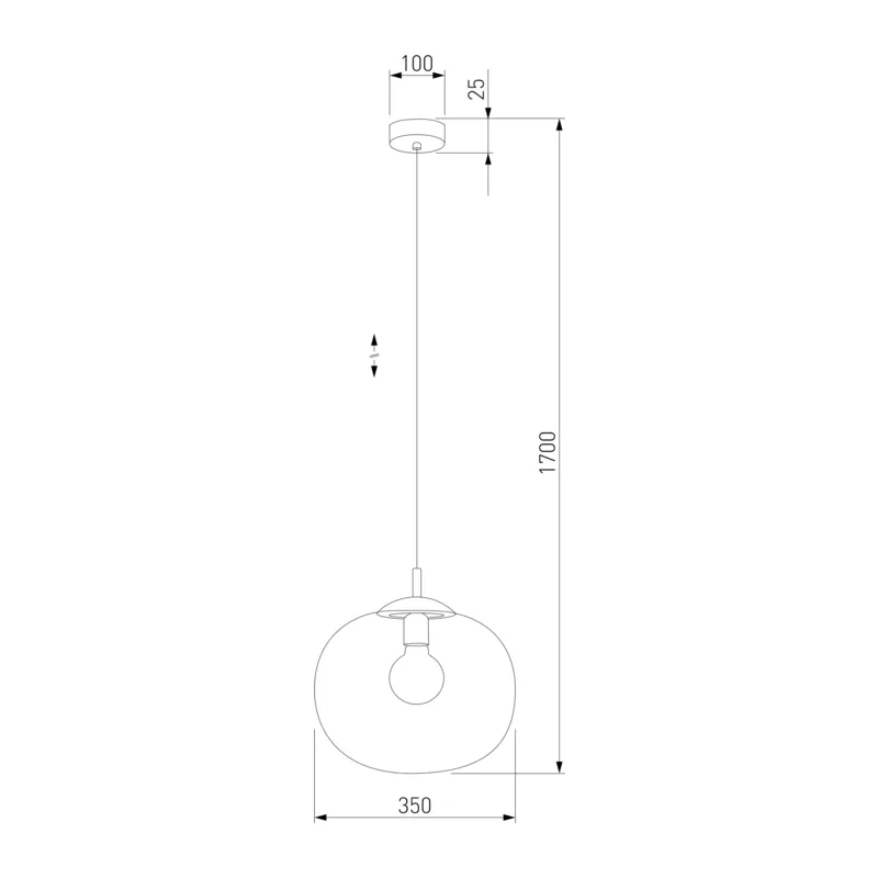 Подвесной светильник со стеклянным плафоном 4972 Vibe TK Lighting 3